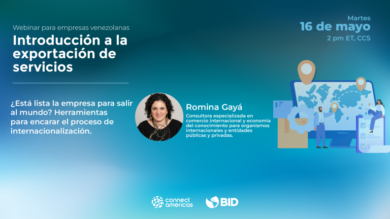 Webinar para empresas venezolanas: Introducción a la exportación de servicios