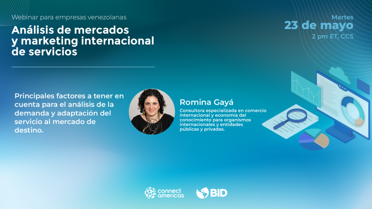 Webinar para empresas venezolanas: Análisis de mercados y marketing internacional de servicios