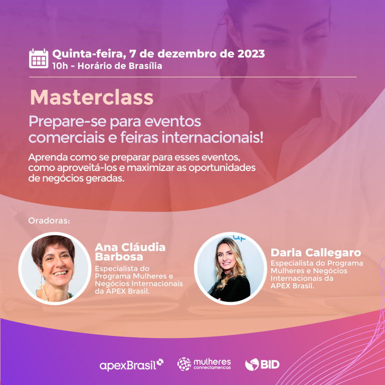 Masterclass: Prepare-se para eventos comerciais e feiras internacionais!