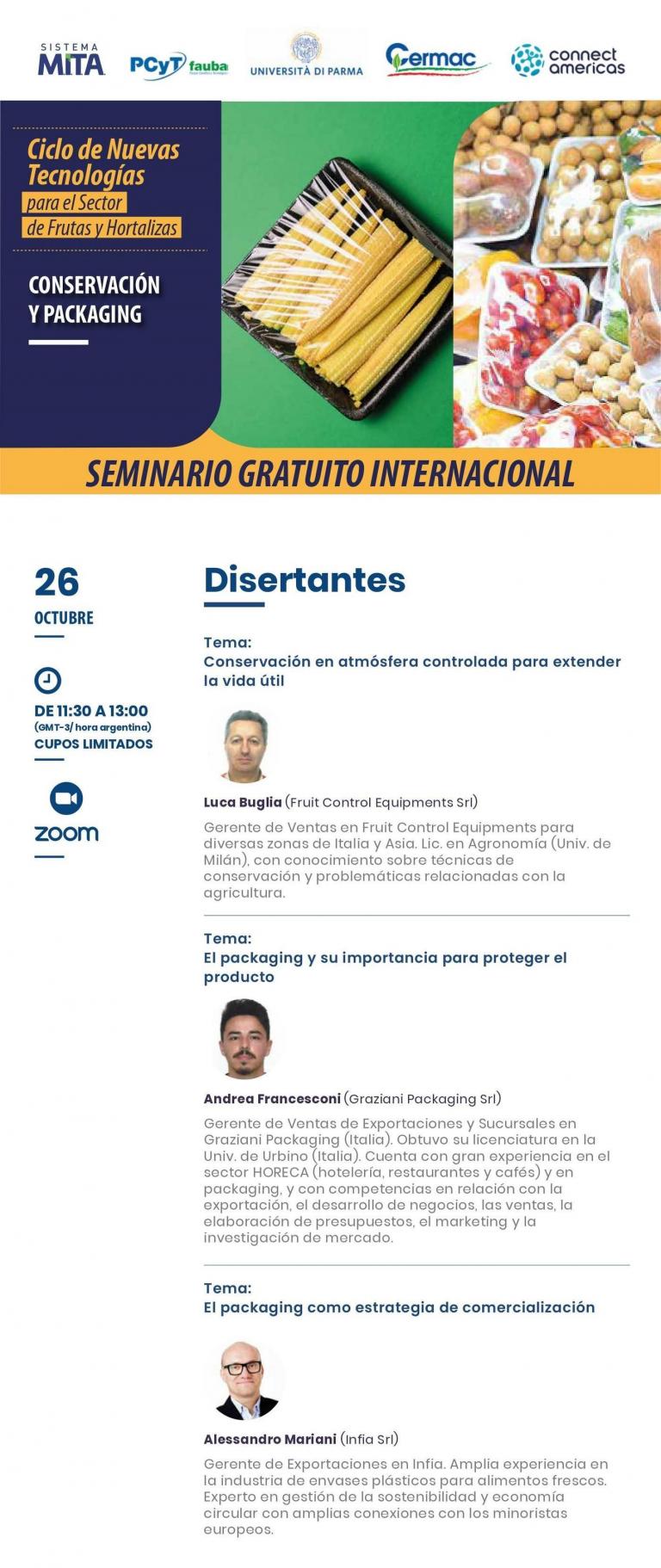 Ciclo de Nuevas Tecnologías para el Sector de Frutas y Hortalizas: CONSERVACIÓN Y PACKAGING