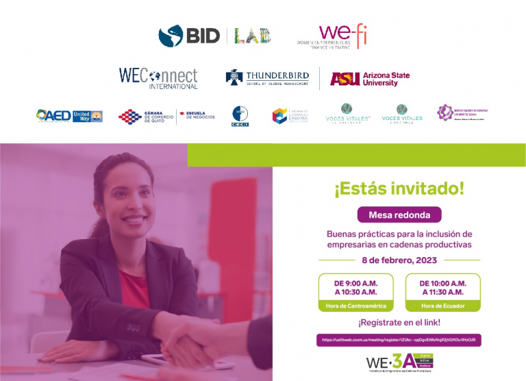 Mesa redonda virtual "Buenas prácticas para la inclusión de mujeres empresarias en cadenas productivas"